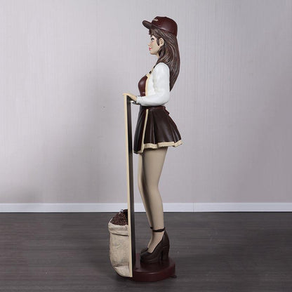 Anime Barista Menu Board Over Sized Statue