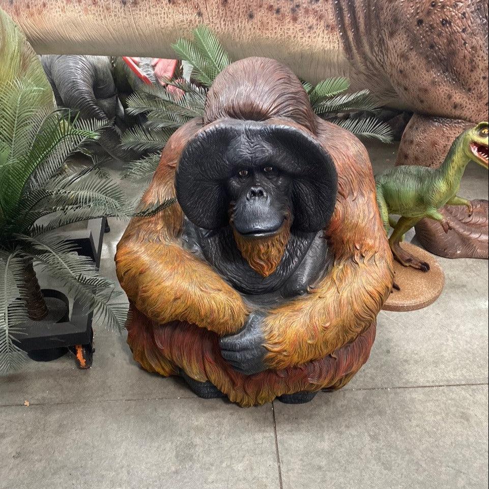 Sitting Orangutan Statue - LM Treasures Prop Rentals 