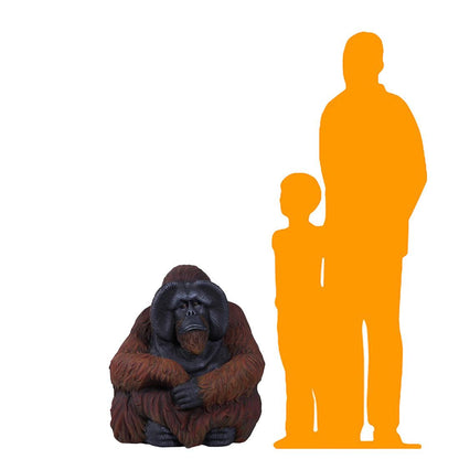 Sitting Orangutan Statue