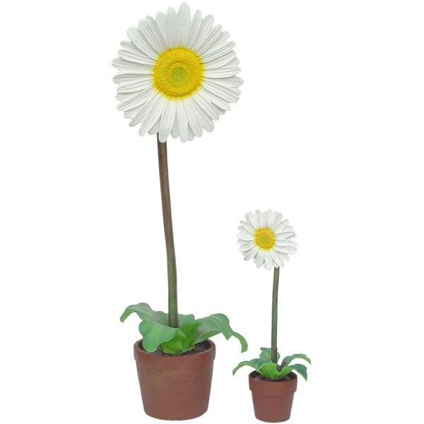 Small White Daisy Flower Statue - LM Treasures Prop Rentals 