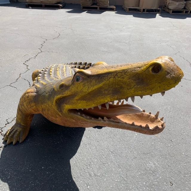 Young Crocodile Life Size Statue - LM Treasures Prop Rentals 