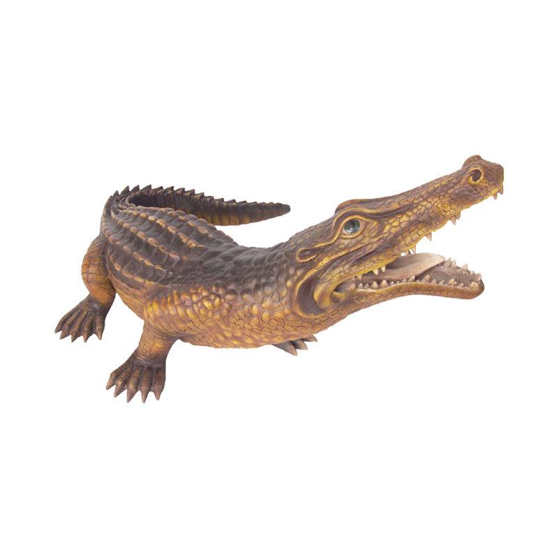 Young Crocodile Life Size Statue - LM Treasures Prop Rentals 