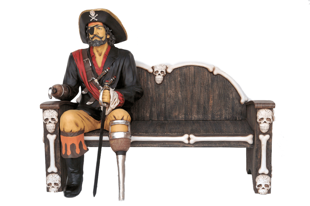 Captain Hook Sitting Life Size Statue
