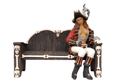 Lady Pirate Sitting Life Size Statue - LM Treasures Prop Rentals 