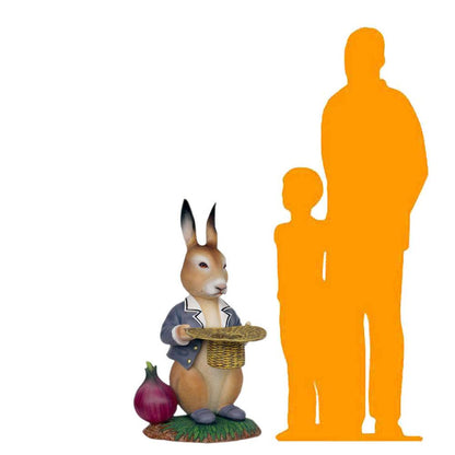 Rabbit With Onion Statue