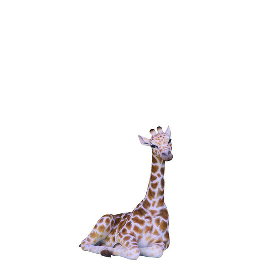 Small Laying Giraffe Statue