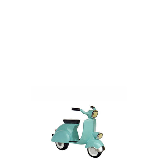 Turquoise Scooter Life Size Statue - LM Treasures Prop Rentals 