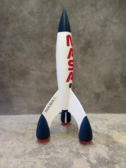 Small NASA Space Rocket Statue - LM Treasures Prop Rentals 