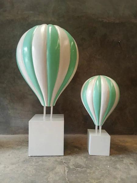 Large Green Hot Air Balloon Statue - LM Treasures Prop Rentals 