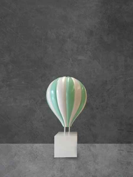 Small Green Hot Air Balloon Statue - LM Treasures Prop Rentals 