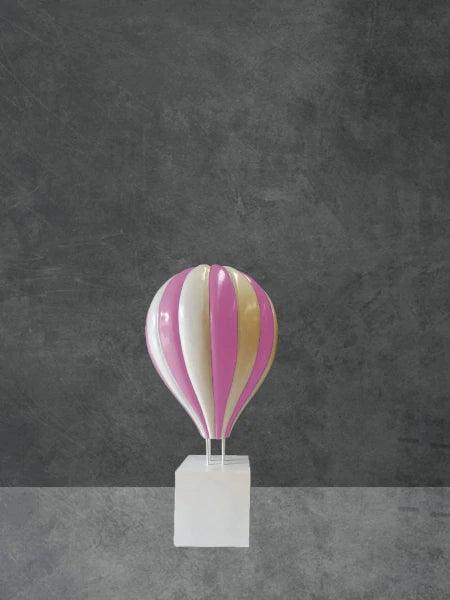 Small Pink Hot Air Balloon Statue - LM Treasures Prop Rentals 