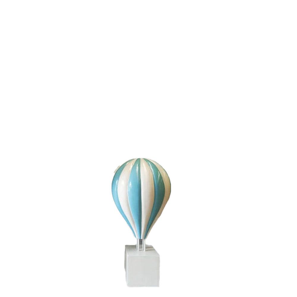 Small Blue Hot Air Balloon Statue - LM Treasures Prop Rentals 