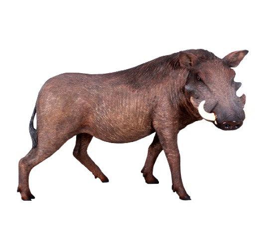 Pig Wild African Warthog Animal Prop Life Size Decor Resin Statue - LM Treasures Prop Rentals 