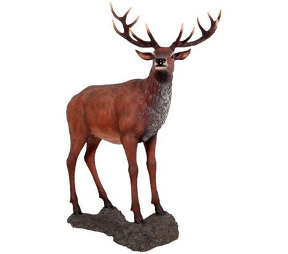 Deer Stag On Base Animal Prop Life Size Decor Resin Statue - LM Treasures Prop Rentals 