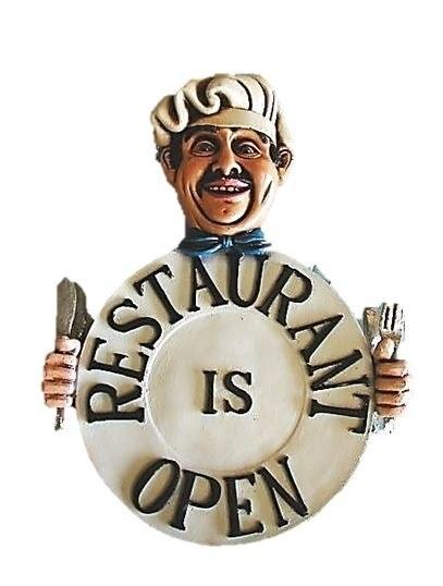 Open Closed Restaurant Sign Painted Chain - LM Treasures Prop Rentals 
