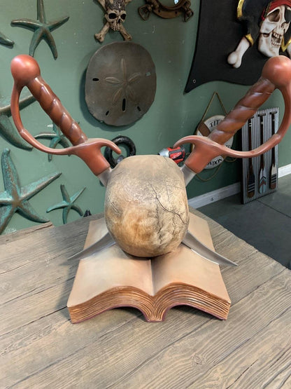 Magic Skull Book Mythical Prop Resin Decor