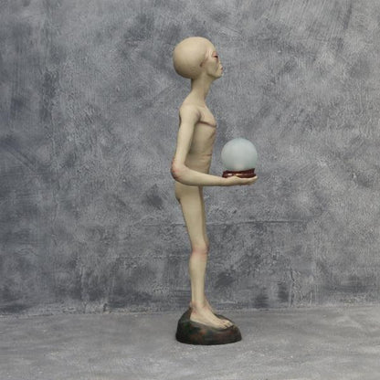 Alien Encounter With Lamp Statue