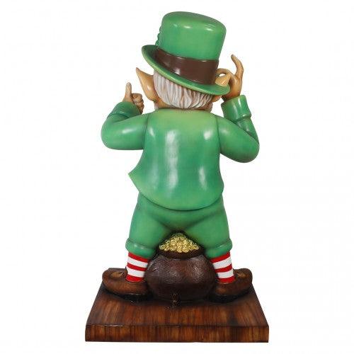 Leprechaun With Gold Life Size Statue