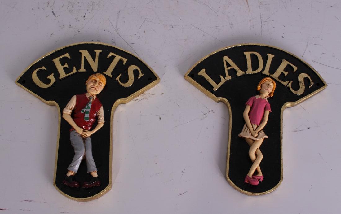 Restroom Sign Ladies and Gents - LM Treasures Prop Rentals 