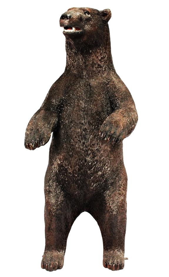 Brown Bear Standing Life Size Statue