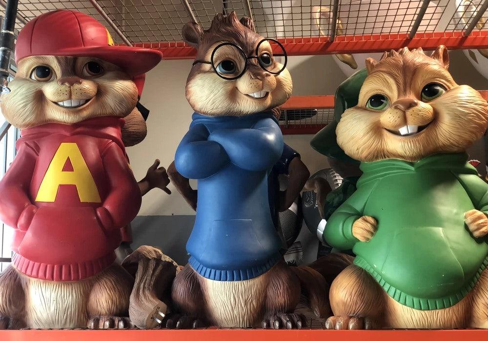 Classic Alvin and the Chipmunks Statue - LM Treasures Prop Rentals 