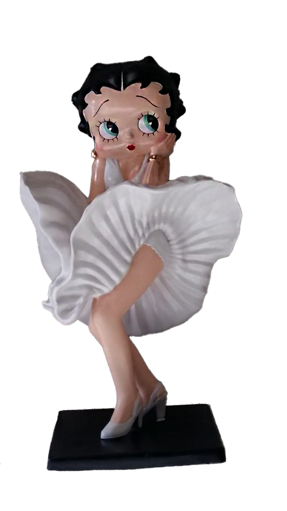 Small Betty Boop In White Statue