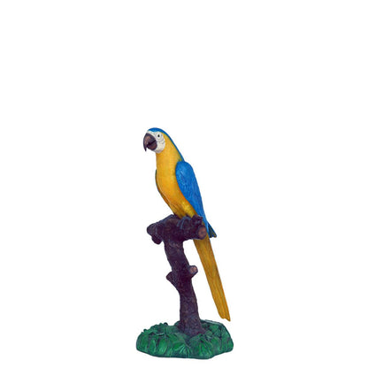 Macaw Parrot On Branch Statue - LM Treasures Prop Rentals 