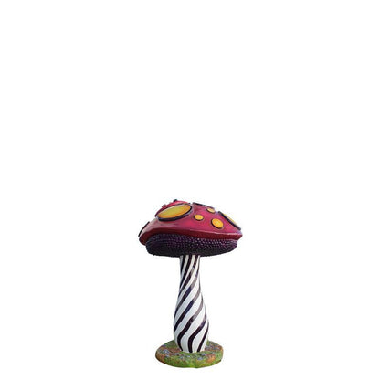 Small Stripped Mushroom Statue
