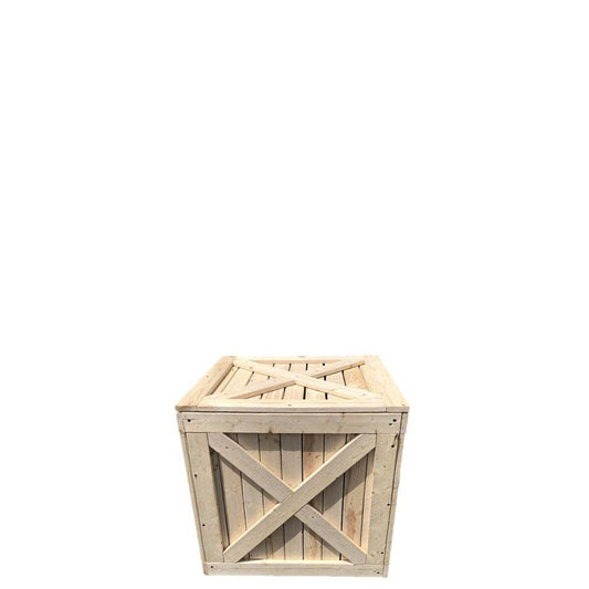 Square Wood Crate - LM Treasures Prop Rentals 