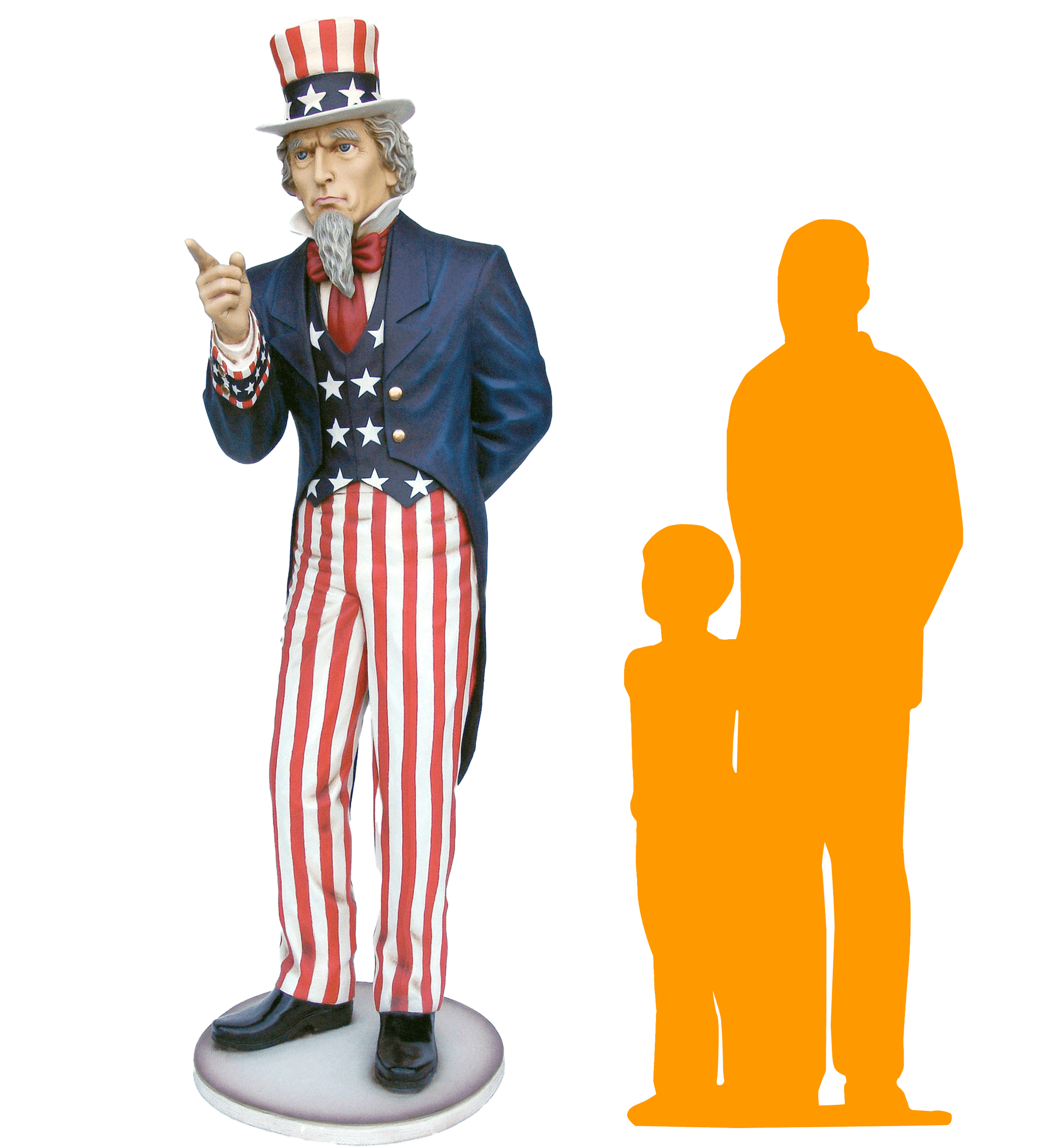 Uncle Sam Life Size Statue - LM Treasures Prop Rentals 