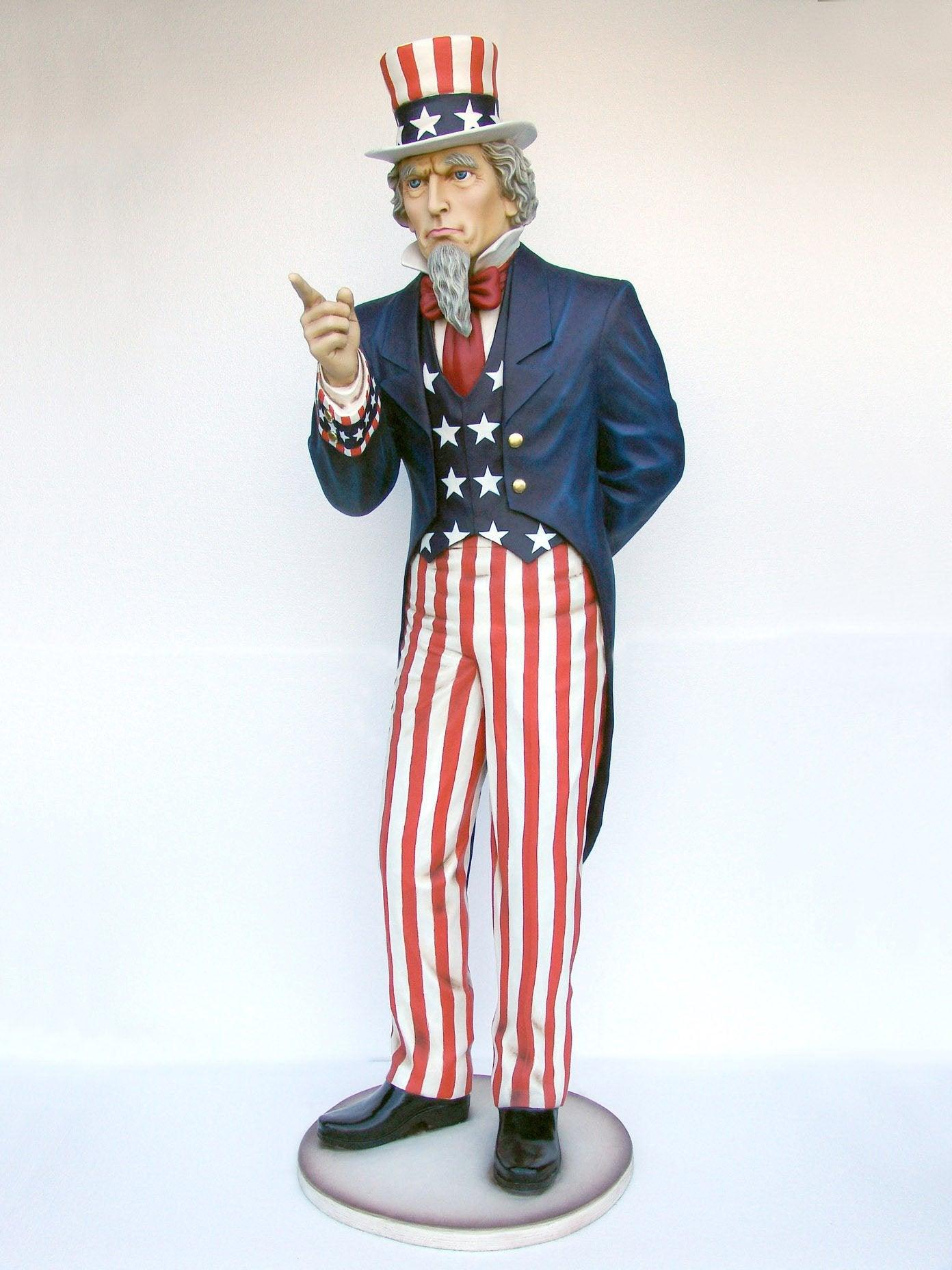 Uncle Sam Life Size Statue - LM Treasures Prop Rentals 