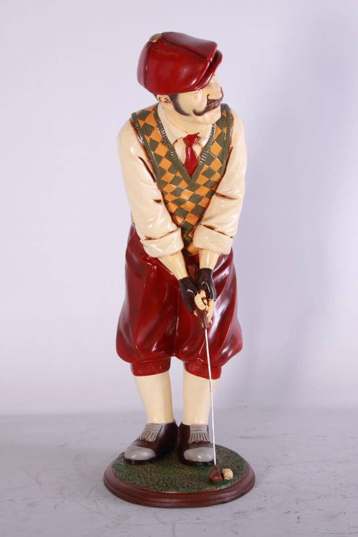 Golfer Aiming Small Statue - LM Treasures Prop Rentals 