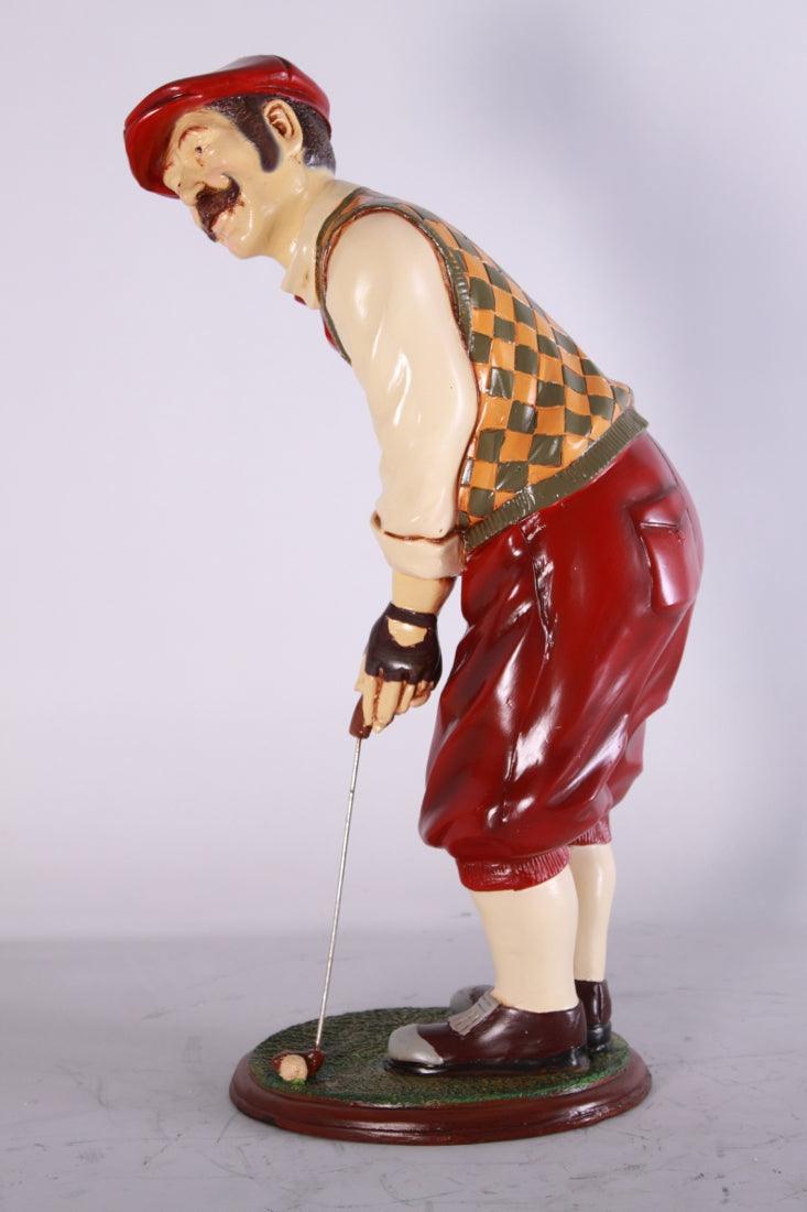 Golfer Aiming Small Statue - LM Treasures Prop Rentals 