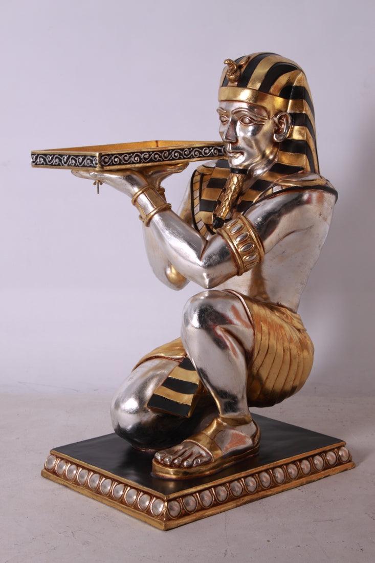 Egyptian Kneeling King Tut Table Statue - LM Treasures Prop Rentals 