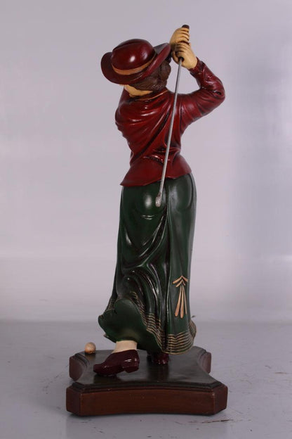 Golfer Lady Small Statue