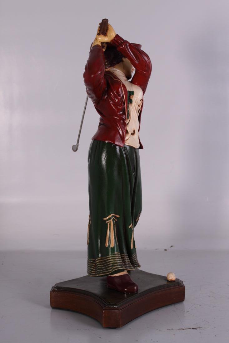 Golfer Lady Small Statue