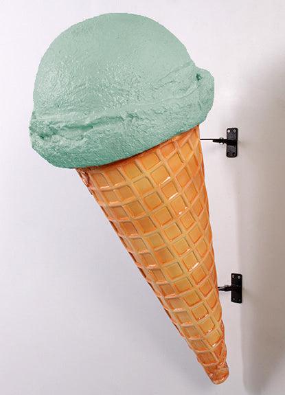 Hanging Mint Green One Scoop Ice Cream Statue - LM Treasures Prop Rentals 