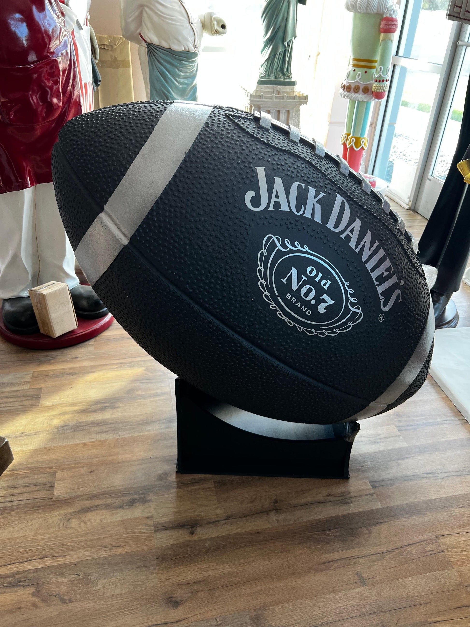 Large Jack Daniels Football Over Sized Statue - LM Treasures Prop Rentals 