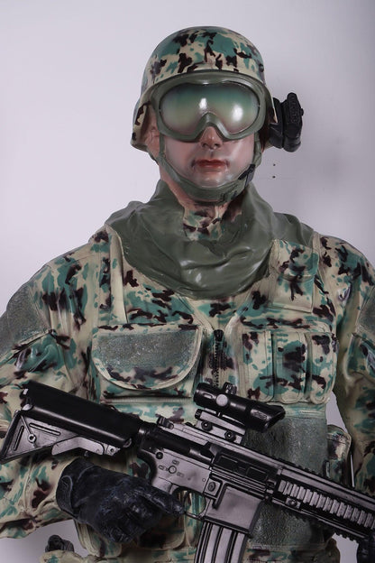 Green Tactical Soldier Life Size Statue