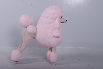 Pink French Poodle Life Size Statue - LM Treasures Prop Rentals 