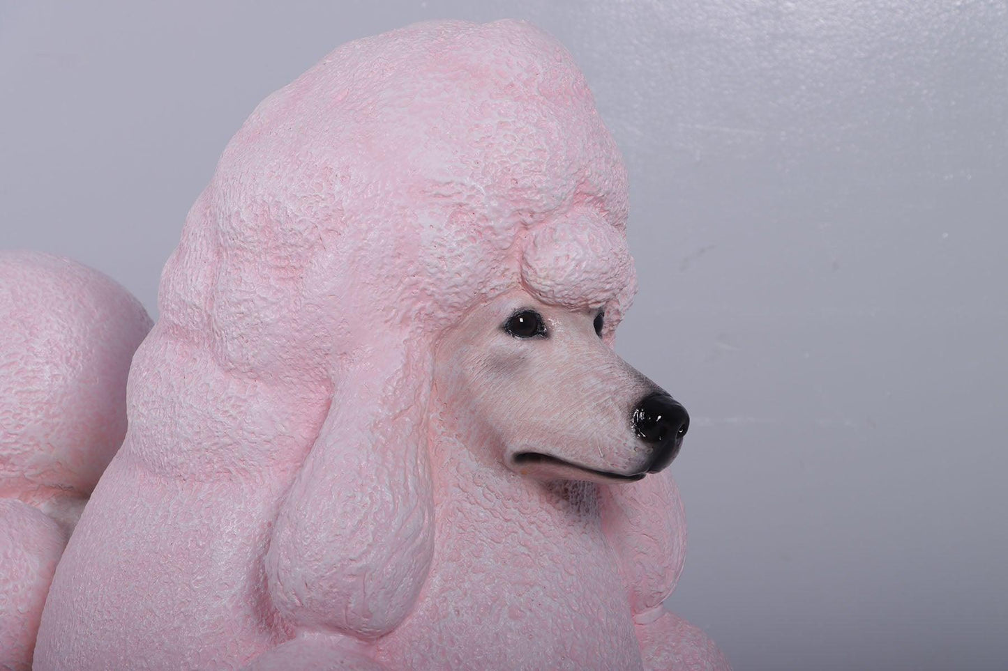 Pink French Poodle Life Size Statue
