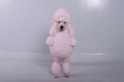 Pink French Poodle Life Size Statue - LM Treasures Prop Rentals 