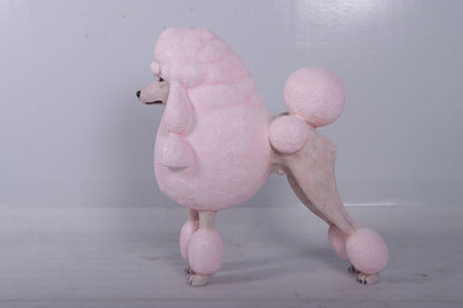 Pink French Poodle Life Size Statue