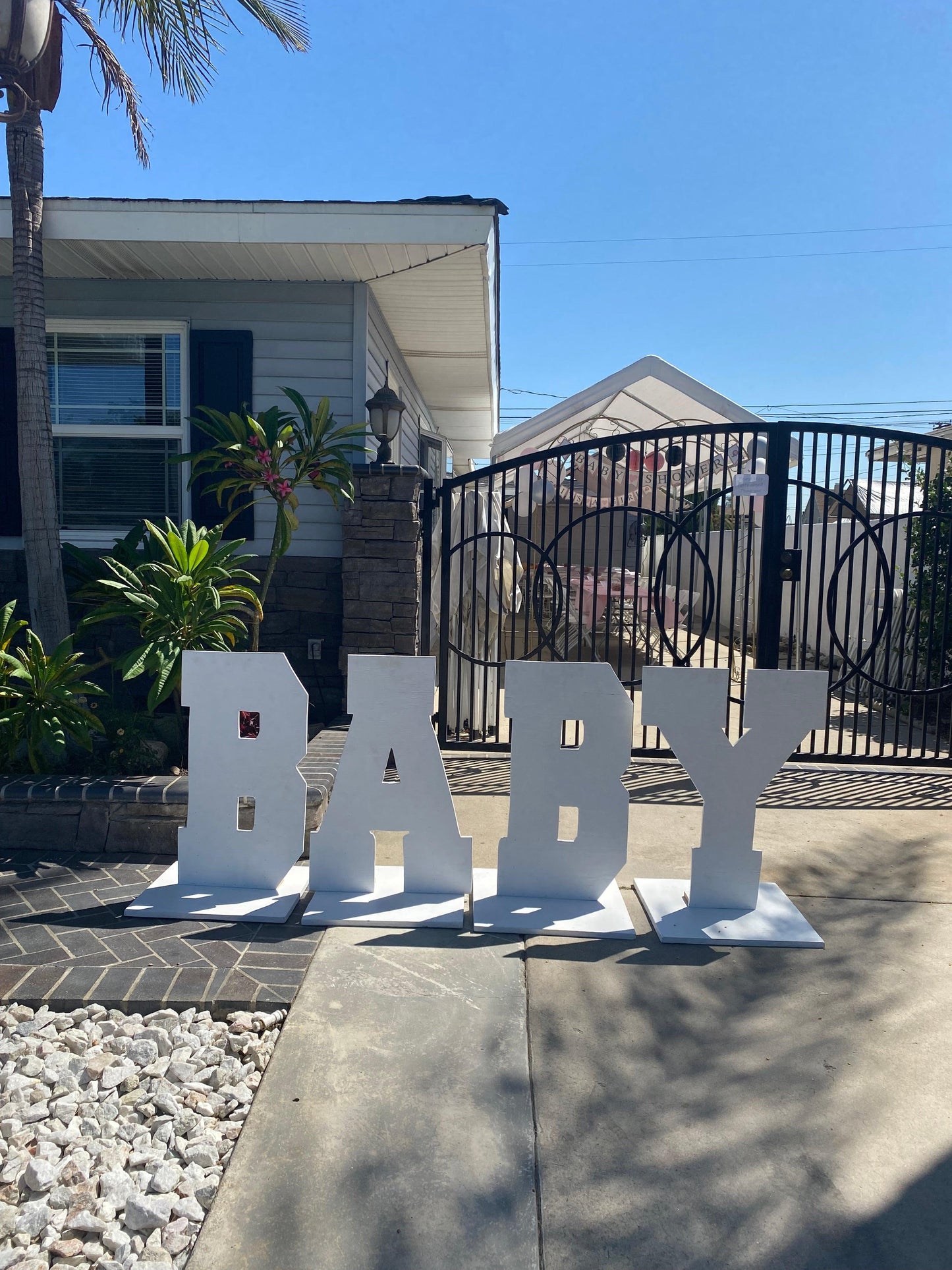 Giant BABY Letters Over Size Statue - LM Treasures Prop Rentals 