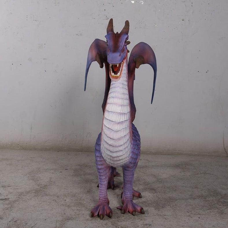 Small Purple Dragon Standing Statue - LM Treasures Prop Rentals 