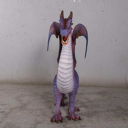 Small Purple Dragon Standing Statue - LM Treasures Prop Rentals 