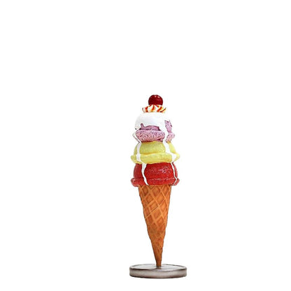 Three Scoop Ice Cream With Cherry Statue