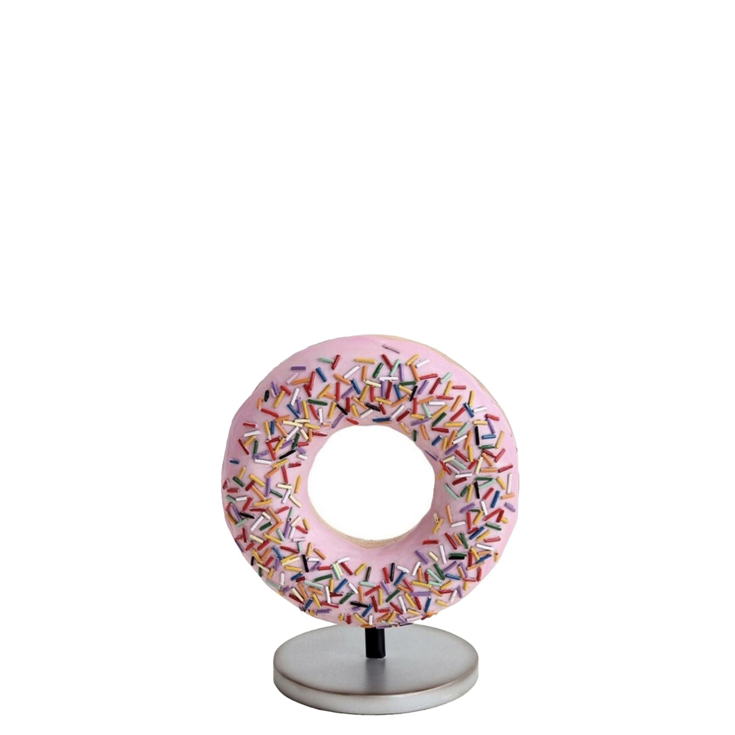 Pink Donut On Stand Statue - LM Treasures Prop Rentals 