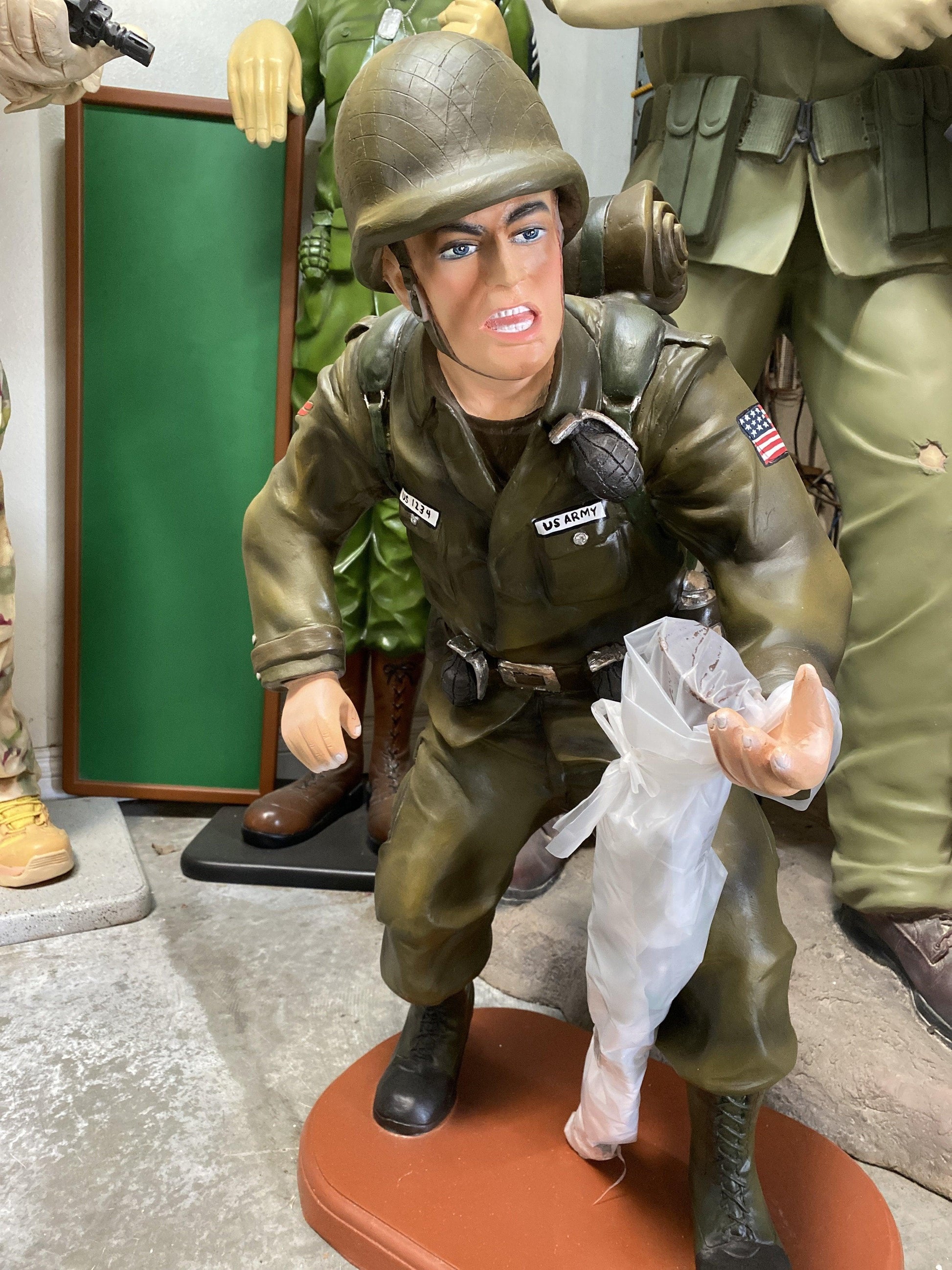 American Soldier Small Statue - LM Treasures Prop Rentals 