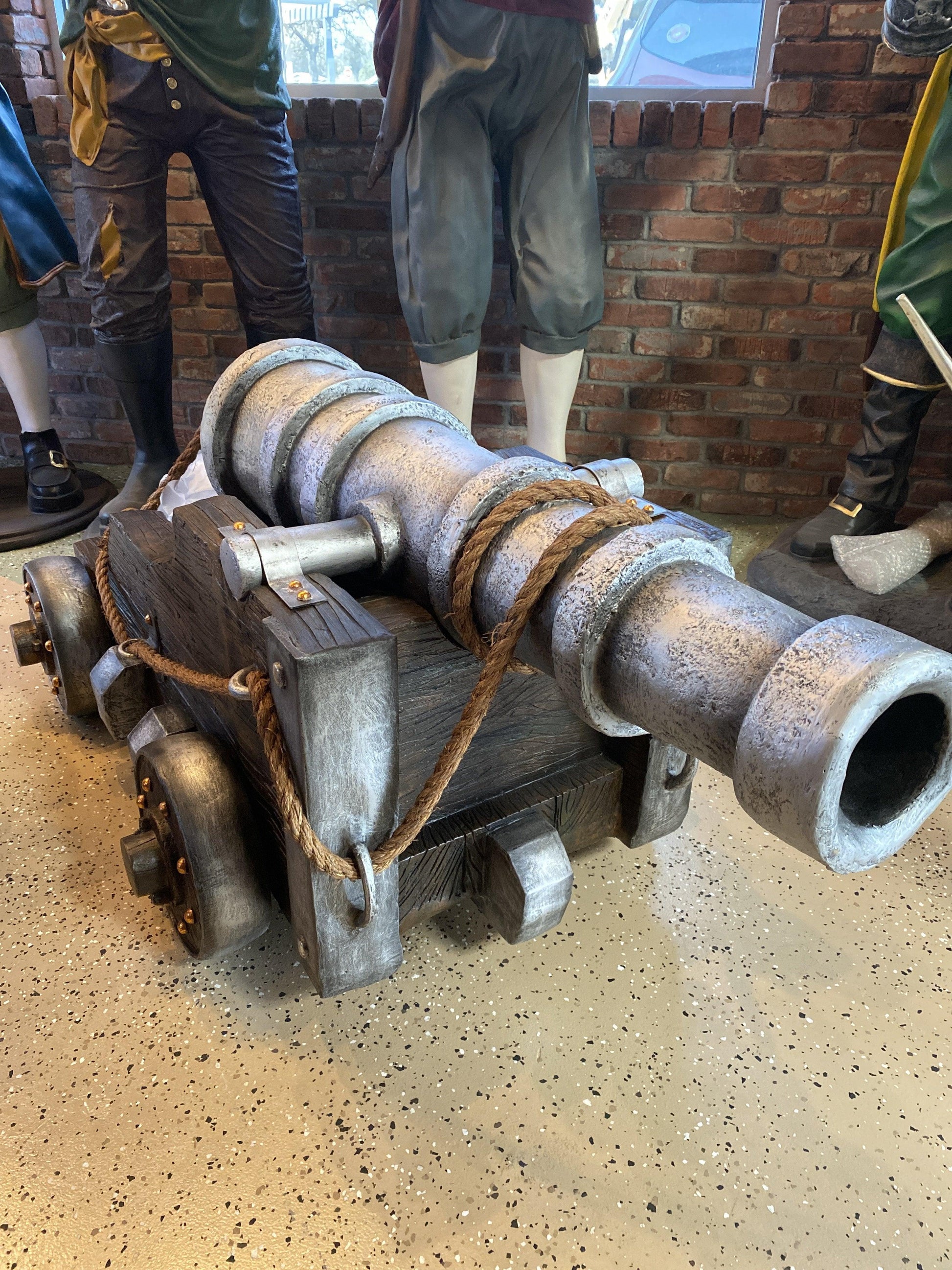Realistic Pirate Cannon Life Size Statue - LM Treasures Prop Rentals 
